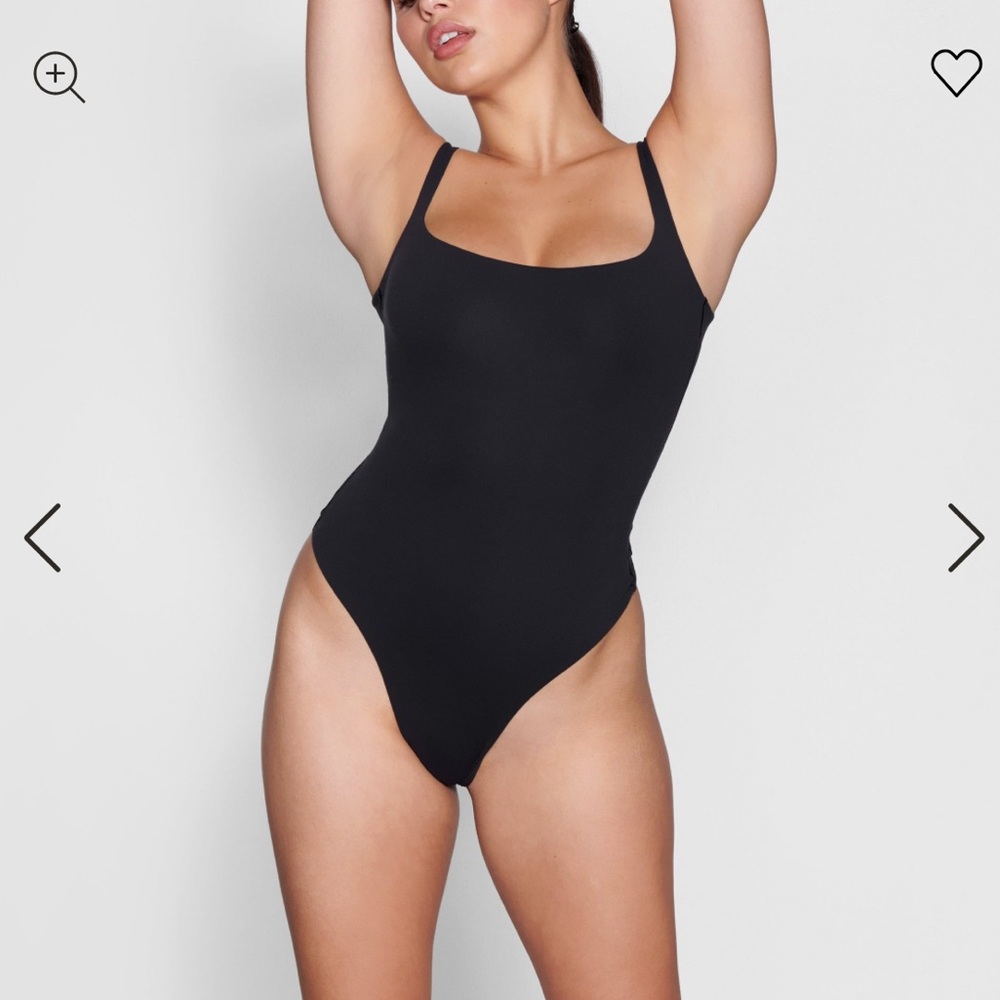 SKIMS Black tank bodysuit